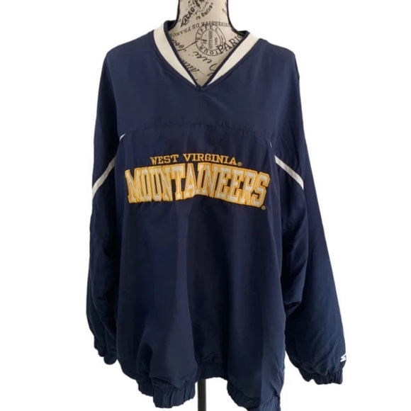 Vintage West Virginia University Mountaineers V-neck pullover jacket - size 2XL - Picture 12 of 12